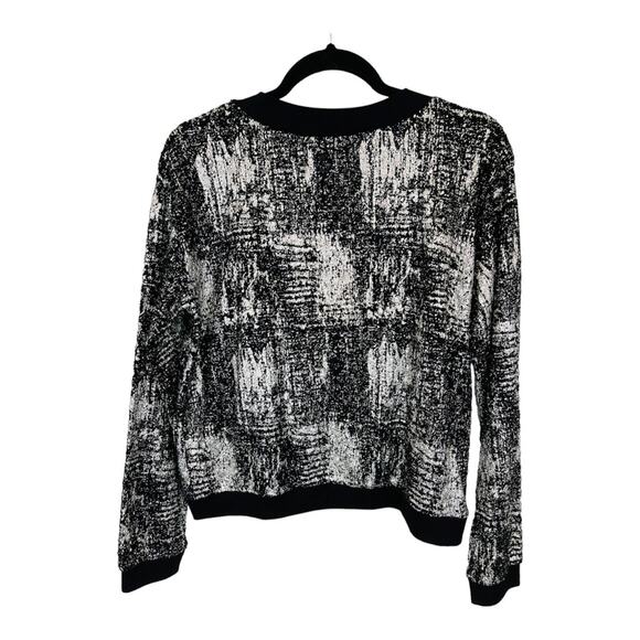 dRA Los Angeles Metallic Silver & Black Sweatshirt - Picture 7 of 9